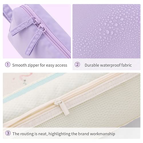 Hvomo Pencil Case, Soft Pencil Pouch,Durable Pencil Bag,Simple Stationery Bag,School Office Aesthetic School Organizer For Teen Girls Adults(Purple) #TOP2
