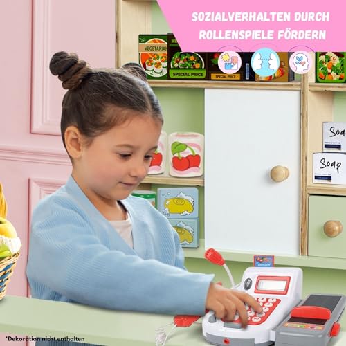 Foto von Coemo Kaufladen Kinder Kaufmannsladen Lilly Holz Verkaufsstand mit 3