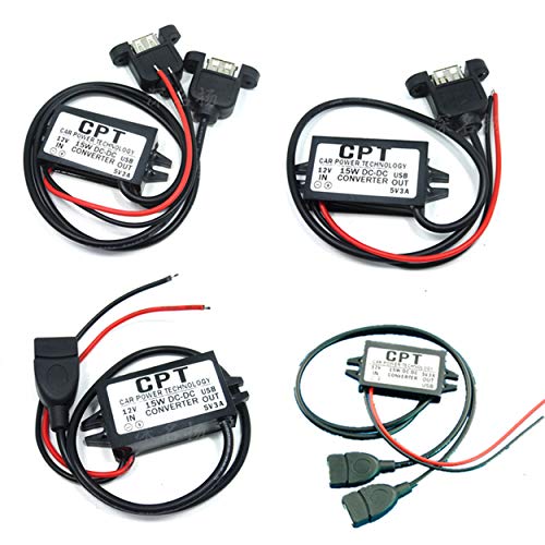 Convertisseur 12V vers 5V avec Double USB Type A et Trou de Fixation