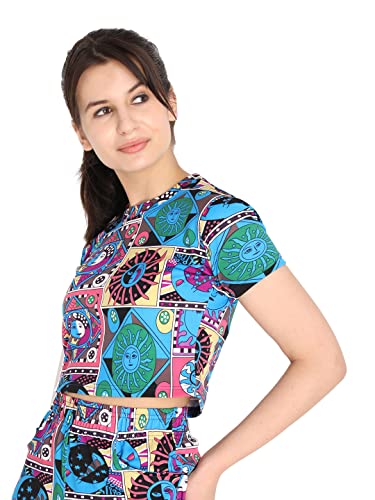 Image of CHKOKKO Women's Polyester Regular Fit Crop Top