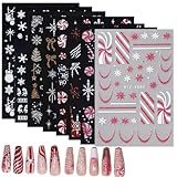 【Pack Complet】Ce pack comprend 8 feuilles d’autocollants ongles noël avec des motifs festifs variés tels que le sapin, les flocons de neige, boule de Noël. Parfait pour créer une atmosphere magique pendant les fêtes.