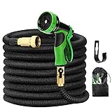 manguera flexible para jardin [FÁCIL DE ALMACENAR Y USAR] - Esta manguera no ocupa espacio. Es ligero, retráctil, portátil, compacto y plegable. Simplemente puede volver a colocarlo en una bolsa de almacenamiento gratuita, y también hay un soporte para manguera para sujetar la manguera.