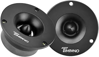 Timpano TPT-ST3 3.75 Inch Super Tweeter Black, 4 Ohm, 500 Watts Peak, 105 dB Bullet, 1 in Voice Coil, Pro Car Sound System Bullet Tweeters (Pair)