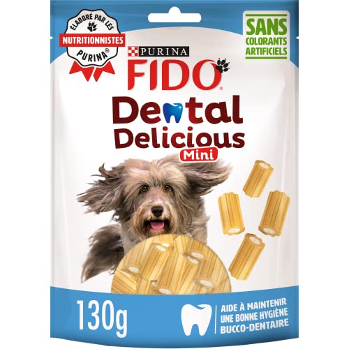 FIDO - Dental Delicious Mini - 130g - Os à Mâcher pour Chiens - Lot de 6
