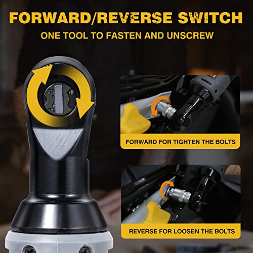 Rida Cordless Ratchet Wrench Set, 12V Electric Ratchet Wrench Tool Kit 3/8 Inch 40Ft-Lbs 400 Rpm W/2-Pack 2.0Ah Li-Ion Battery And 60-Min Fast Charger, Variable Speed Trigger 8 Sockets Led Light #TOP2