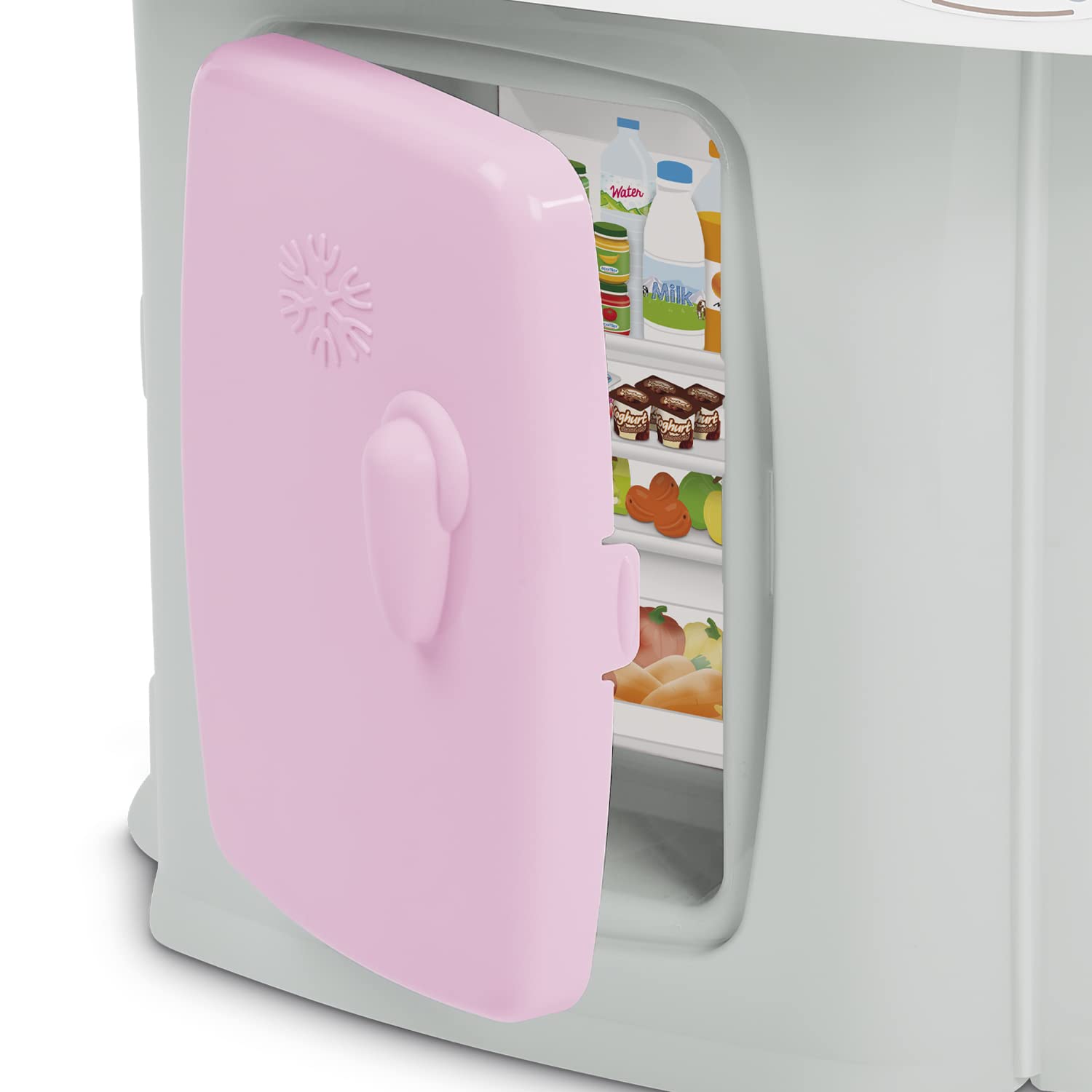Ecoiffier- Cocina Nursery, Mi Primera Cocina, Incluye Zona para el Cuidado del Muñeco Bebé, 11 Accesorios, Adecuado a Partir de 18 Meses (7600002899)