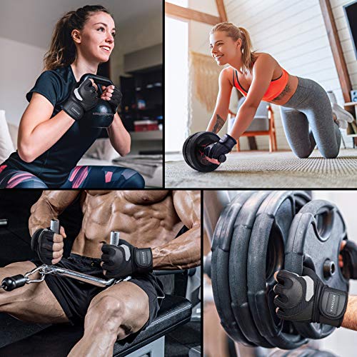 image for Vinsguir Weight Lifting Gloves, Workout Gym Gloves with Wrist Wrap Sup