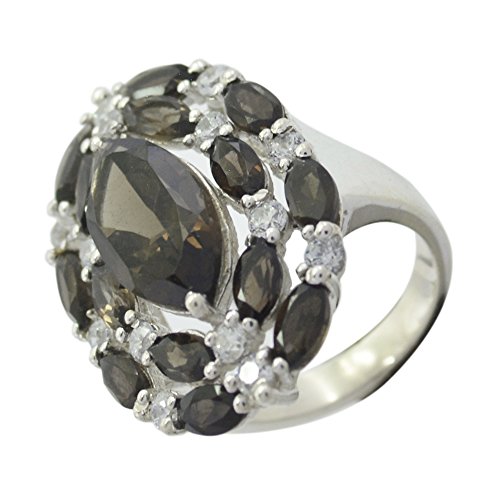 Alliances en argent 925 ornées de quartz fumé pour sublimer vos tenues