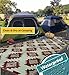 BalajeesUSA Recycled Outdoor Plastic Patio Rugs Clearance Waterproof RV Camper Rug Large Reversible mats 9'x12' Red, Black, Sky Blue and Yellow 20300