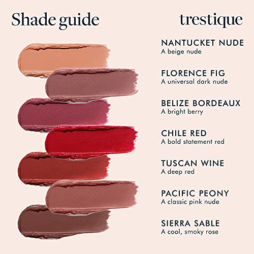 Tre'stique Trestique Matte Lip Crayon, Matte Lipstick With Built-In Lip Gloss Balm, 2-In-1 Lip Liner Set With Lip Crayon And Lip Balm, Lipstick And Lip Gloss Balm Lip Kit (Belize Bordeaux Refillable) #TOP3
