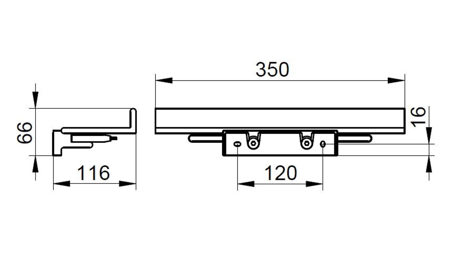 Keuco Reva Repisa de Ducha 35 cm, con Gancho y Extractor, Aluminio Blanco | Made in Germany, extraíble, incl. tornillos y tacos, bandeja ducha para taladrar