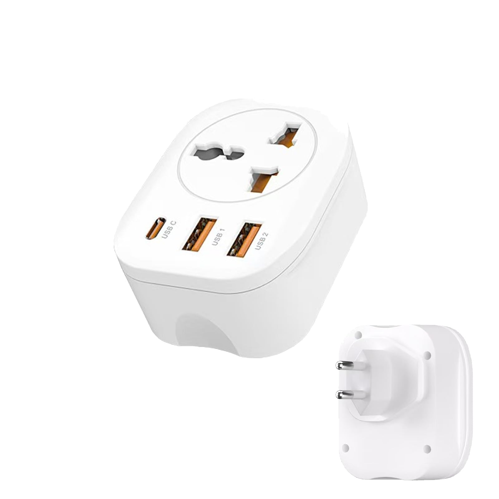 変換プラグ Cタイプ 海外旅行用変換器 se コンセント 1個AC差込口 3USBポート付き 電源変換アダプター 韓国/イタリア/スペイン/ドイツ ヨーロッパなどの国に対応