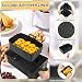 YQL Large Silicone Air Fryer Liners for Ninja AF400UK/DZ400UKSTGD/SL400UK 9.5L/Tower/EMtronics for All 8.5-9.5 L Dual Air Fryers, 2PCS Reusable Airfryer Trays, Ninja Foodi Max Double Stack Accessories
