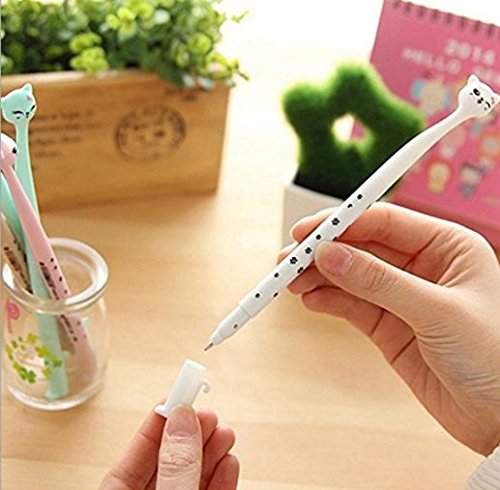 Cartoon Cat Gel Ink Pen, Cute Bedroom Eyes Rollerball Pens(Random Color 1pcs)