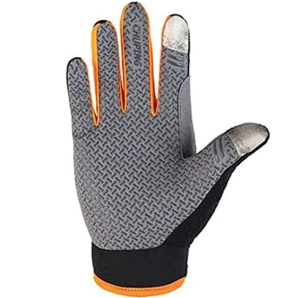 Guanti Bici Guanti Da Uomo Guanti Da Ciclismo Touch Screen A Dito Intero Per Donna Uomo Guanti Traspiranti Guanti Palestra (Color : Oranje, Size : M)