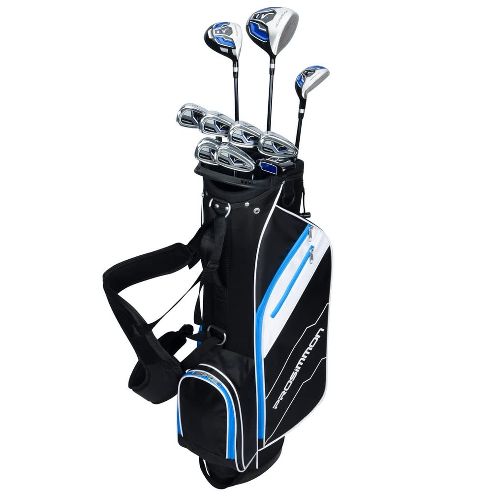 Prosimmon Golf V7-1 Inch Mens Right Hand Graphite/Steel Clubs Set + Bag Regular