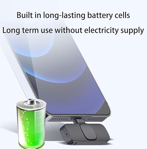 HUACAM Lavalier Kabelloses Mikrofon für iPhone,Mini Mikrofon für Aufnahmen, Live-Streaming, YouTube, Tiktok, Facebook, Intelligente Rauschunterdrückung, Automatische Synchronisation, Keine App