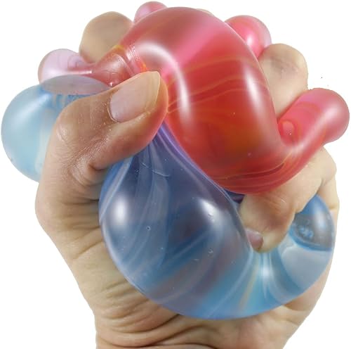 Miniatura 3 de 2 bolas de azúcar con remolino de mármol, bola elástica de melaza de 2.4 pulgadas de grosor, pegamento y gel, ultra blando y moldeable, de tiro