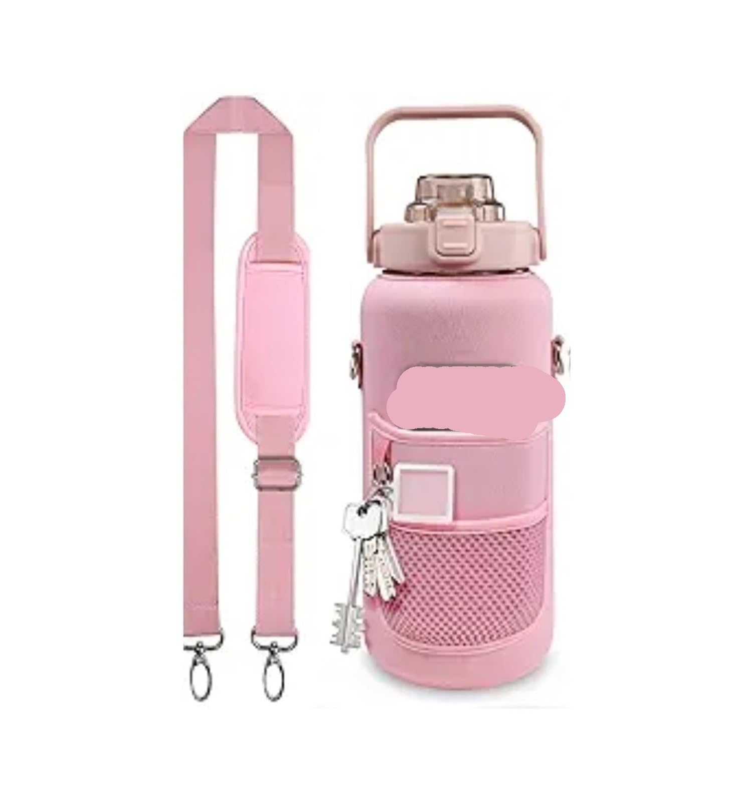 Trinkflaschenhalter 2 l (64 oz) Sport-Wasserflaschenhülle, isolierte Becherhaltertasche mit schrägem Riemen for Fitness, Fitnessstudio, Outdoor-Sport