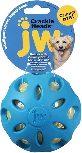 Miniatura 3 de Crackle Heads Crackle Ball Crunchy Noise Chew Fetch Juguete para perros de varios colores grande de 4 pulgadas