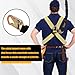 TRSMIMA Safety Harness Lanyard Retractable - Fall Protection Climbing Tree Strap 6 FT Single Leg Internal Shock Absorbing with Rebar Snap Hook