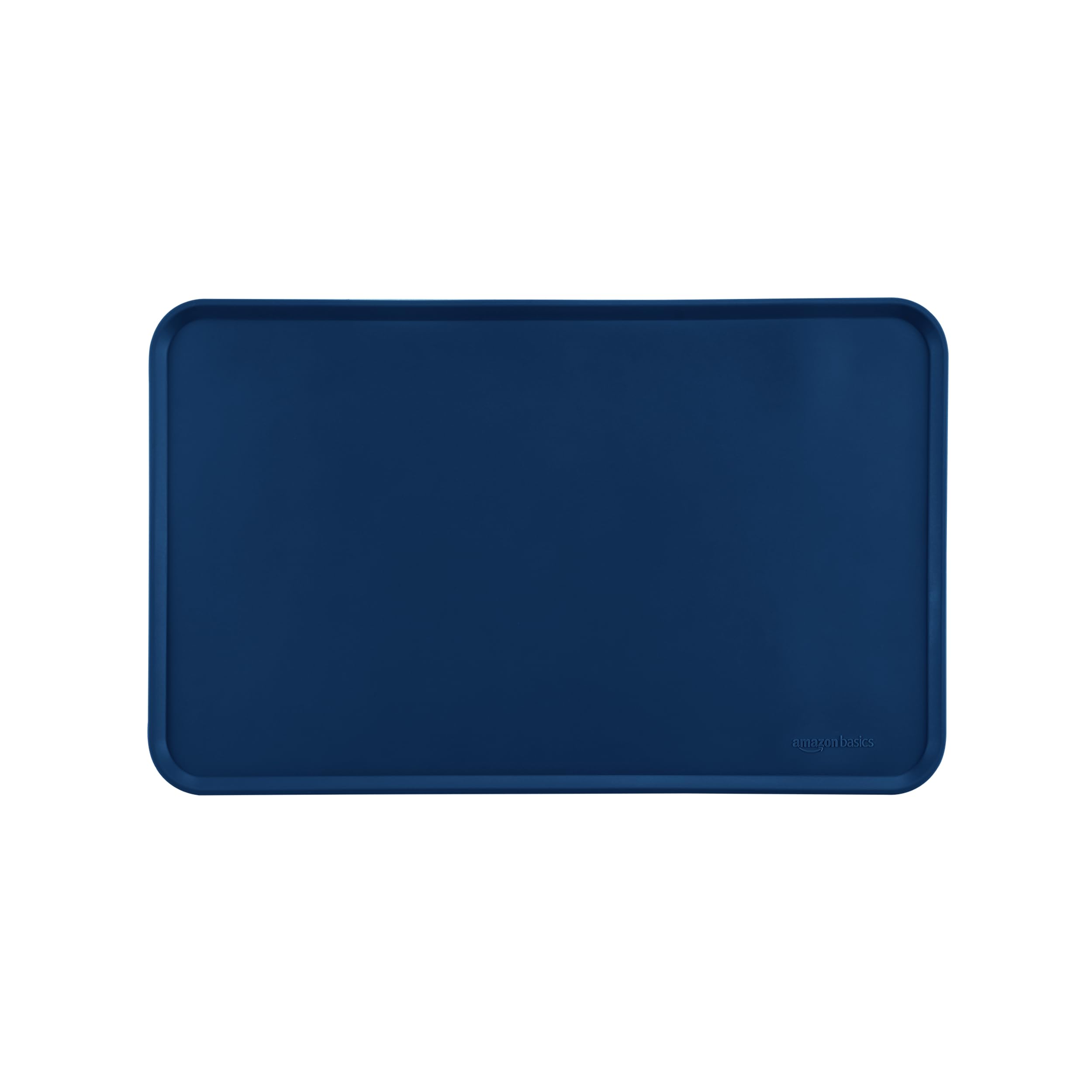 Amazon Basics Waterproof Anti-Slip Silicone Cat & Dog Food Mat, Pet Mats with Raised Edges for Food and Water Bowl to Protect Floors, 18.5 x 11.5