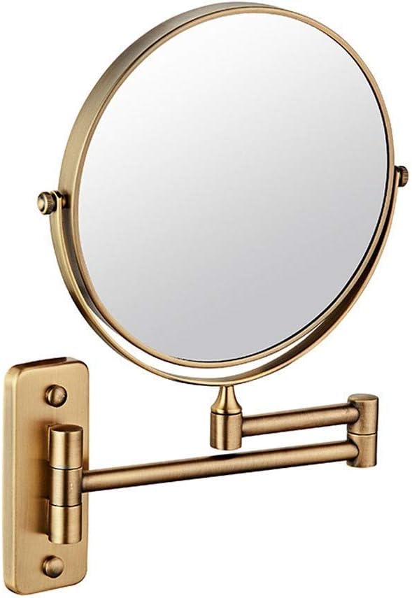 Makeup Mirror Makeup Mirror, Bathroom Shaving Mirror Wall Mounted Cosmetic Mirror 3X/ 1X Magnification Makeup Mirror 360° Free Rotation for Beauty Makeup/Bathroom Shaving with Drilling or Without(#4)