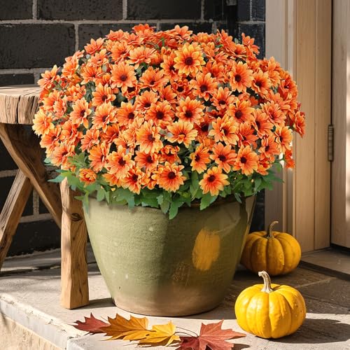 17" Artificial Daisy Flowers for Outdoor Fall Decoration-Faux Silk Daisy