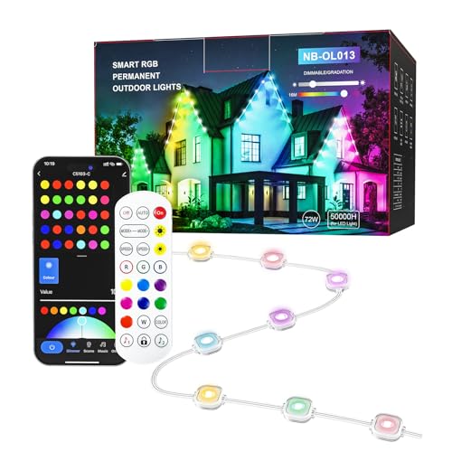 sympa Outdoor String Lights with Smart RGB+IC, New Year/Christmas Lights with 54 Scene Modes, Christmas Decorations with DIY Mode, Permanent Outdoor Lights IP65 Waterproof, Work with Alexa, 100 ft sympa Outdoor String Lights with Smart RGB+IC, New Year/Christmas Lights with 54 Scene Modes, Christmas Decorations with DIY Mode, Permanent Outdoor Lights IP65 Waterproof, Work with Alexa, 100 ft