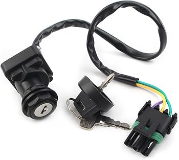 GZYF Motorcycle Ignition Key Switch Lock Set 3 Pin Wire Replace