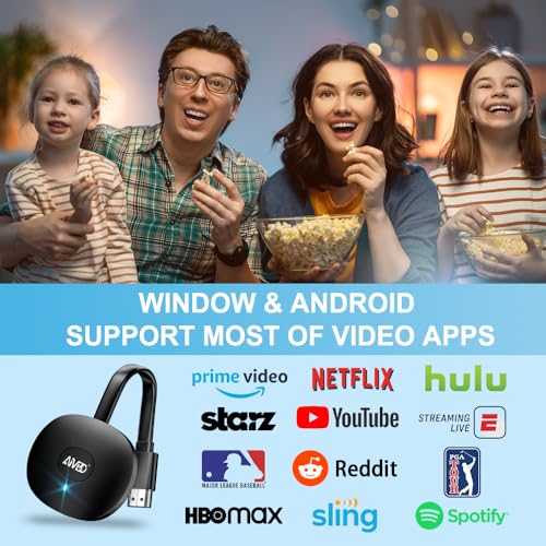 Image of Wireless HDMI Display Dongle Adapter 4K, Screen Mirror Receiver Casting Video & Audio from Android, i-OS, Pad, Laptop, Tablet to TV /Projector /Monitor, Support Miracast, Airplay, DLNA