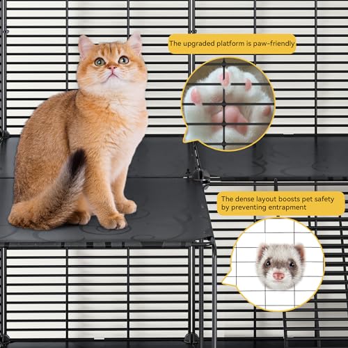 image for DWVO Cat Cage 2 Tier Indoor: Cat Enclosures DIY Kitten Cage Pet Plaype