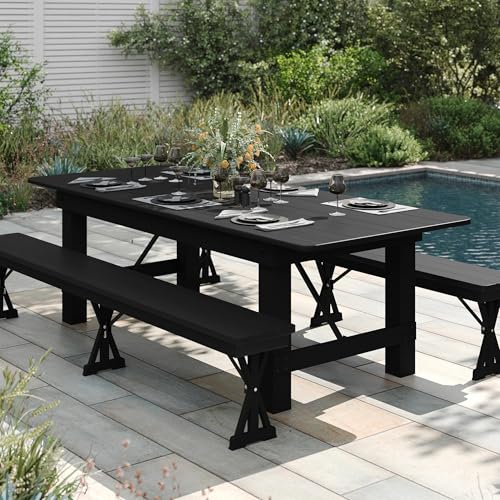 Flash Furniture Hercules 96x40 in Locking Folding Table, Black by Flash Furniture - Used condition - Image 2