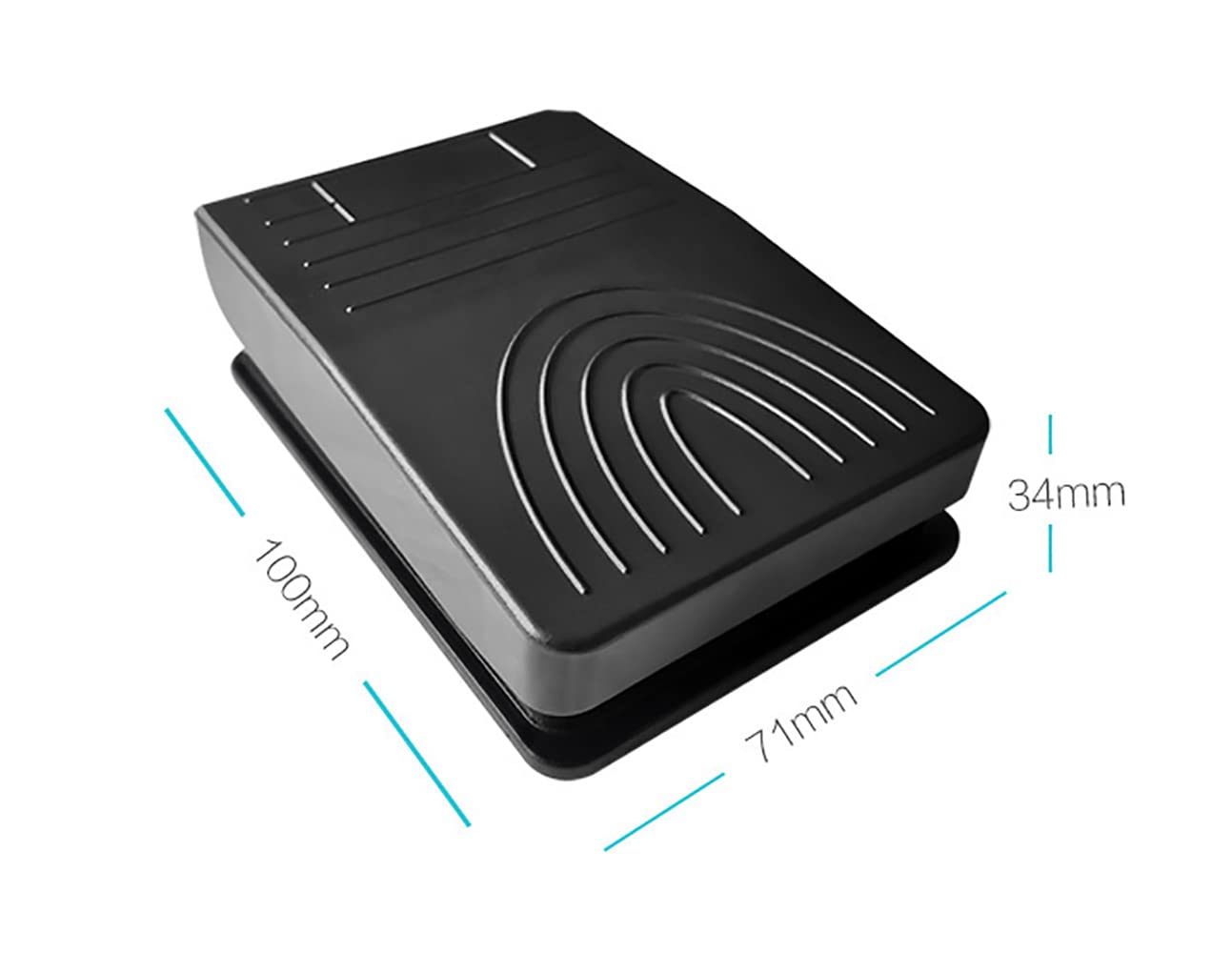 Excefore USB Foot Pedal Switch, Video Game PC Hands Free Footswitch One Key Control Program Computer Mouse Keyboard HID with 2m Cable, for Transcription, Push to talk, Zoom, Streaming, Gaming(Black)