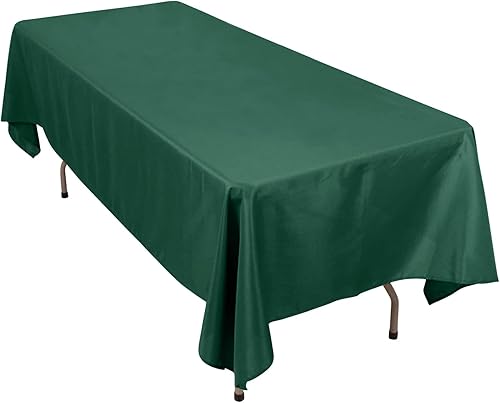 Efavormart - Mantel rectangular de poliéster sin costuras de 60 x 102 pulgadas, color verde esmeralda, 7.05 ozm, de calidad comercial, para bodas,