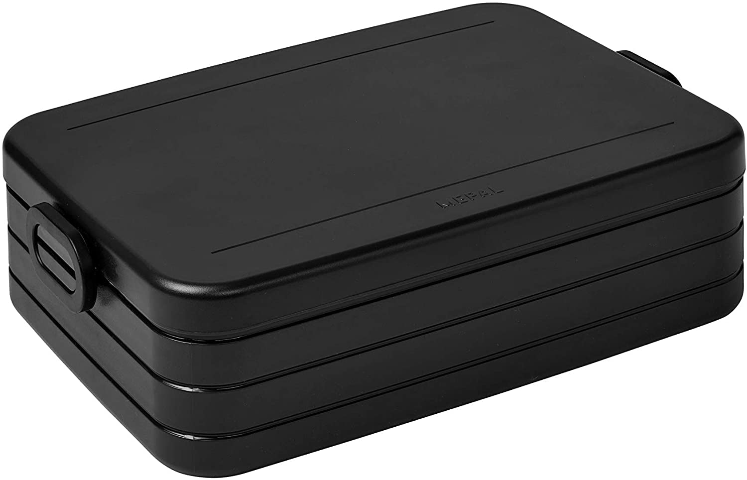 Mepal Bento Lunchbox in 2-teiliger, limitierte Edition, klein/groß, Nehmen Sie ein Break-Lunchbox mit Fächer, geeignet für bis zu 4 oder 8 Macks, TPE/pp/abs, 0 mm, schwarz, Black Edition