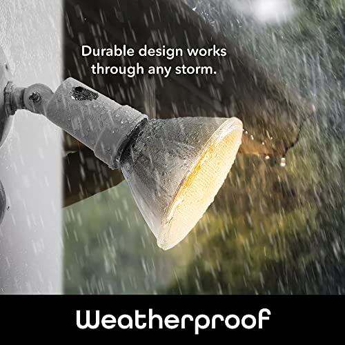 Geeni Lux Smart Floodlight, White – Outdoor 2700K-6500K Dimmable Led Bulb, E26, Par38, 11W, 1000 Lumens – No Hub Needed - Compatible With Alexa, Google Home, Requires 2.4 Ghz Wifi, 2 Pack #TOP4