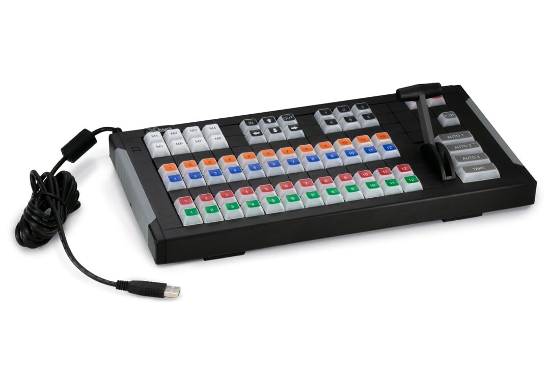 X-keys XKE-124 T-bar USB Video Switcher for vMix & Central Control Live Streaming
