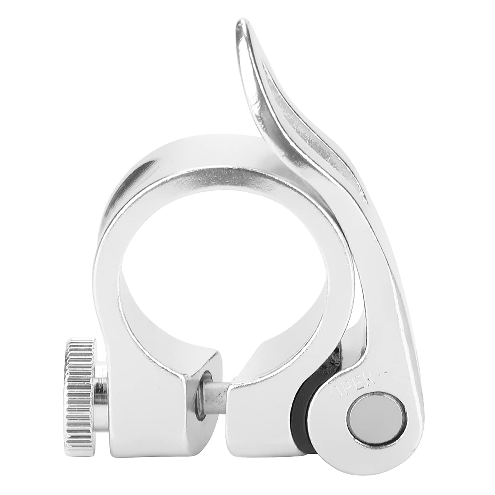 Dilwe Silver Vgeby Bike Seatpost Quick Release Clamp, Universal Aluminum Alloy Bicycle Seat Post Clamp For Road & Mountain Bikes(Silver)