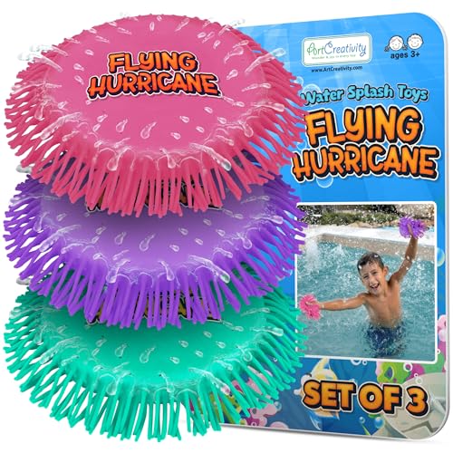 ArtCreativity Soft Water Frisbees for Kids Soft Sports Discs (3 Pack) Beach Water Toys & Swimming Pool Toys for Kids Backyard Fun Toy & Outdoor Summer Games Birthday Gifts for Boys & Girls
