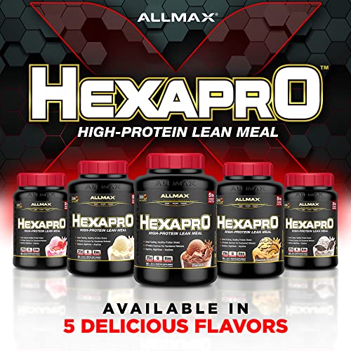 Allmax Nutrition - Hexapro Protein Powder, 6 Protein Sources For Sustained Release, Protein Blend, Gluten Free, 25 Grams Of Protein, Chocolate, 5 Pound #TOP6
