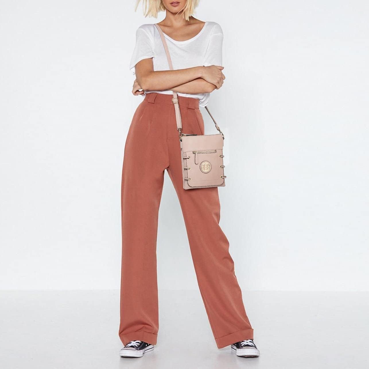 Dasein Women Lightweight Shoulder Purse Soft PU Leather Crossbody Bag Multi Pocket Travel Purses with Double Zipper - Image 2