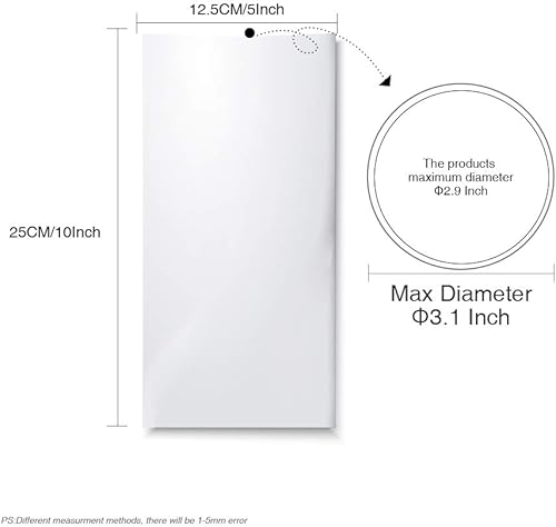 Miniatura 10 de PYD Life 50 PCS Sublimation Shrink Wrap Sleeve White Bags 11.8 x 7.7 Inch for 40 OZ Tumbler with Handle,Large Capacity Sublimation Water Bottles