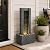Teamson Home Demeter Waterfall Water Fountain with LED Lights and Pebble Stones for Patio Garden Backyard Decking Décor, 29.25 inch Tall, Gray
