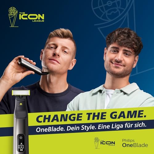 Philips OneBlade Pro 360 Face&Body – Elektrischer Bartschneider, Rasierer, Bodygroomer, 360 und...