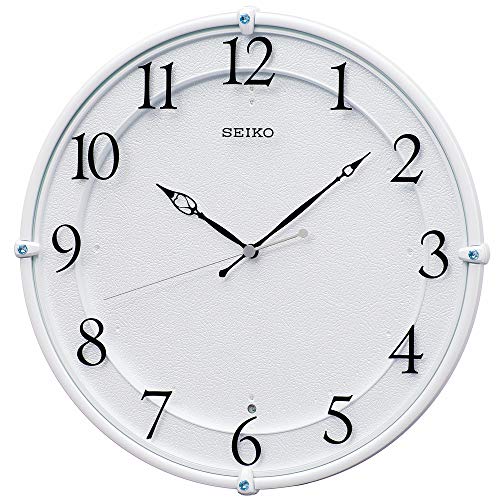 セイコークロック 掛け時計 革シボ調エンボス 本体サイズ:30.7×30.7×4.9cm 電波 アナログ KX243W