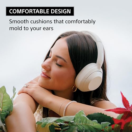 Image of Sony ULT Wear WH-ULT900N Noise Cancellation Wireless Bluetooth Over Ear Headphones with Massive Bass, Up to 50Hrs Battery-White