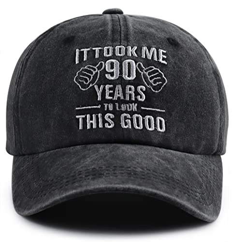 Nxizivmk 90th Birthday Decorations for Women Men Vintage 1936 Old Man Hat 90 Years Retired Baseball Cap Funny Birthday Retirement Gifts for Grandpa Dad Friend Senior Citizen