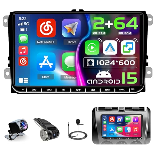 Autoradio Android 15 connecte sans fil votre smartphone dans une Polo ou Golf