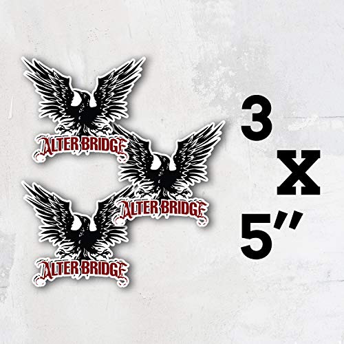 Alter Bridge Music - Juego de 3 pegatinas de vinilo para arte (5 pulgadas más largas)